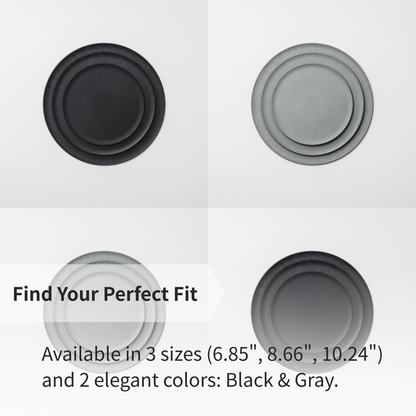 Full collection of CHOPLATE available in 2 colors (black, gray) and 3 sizes to match any minimalist kitchen.